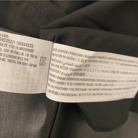 Abercrombie & Fitch || Faux Leather Mini Dress Black SP Small Petite NWT - Picture 8 of 8